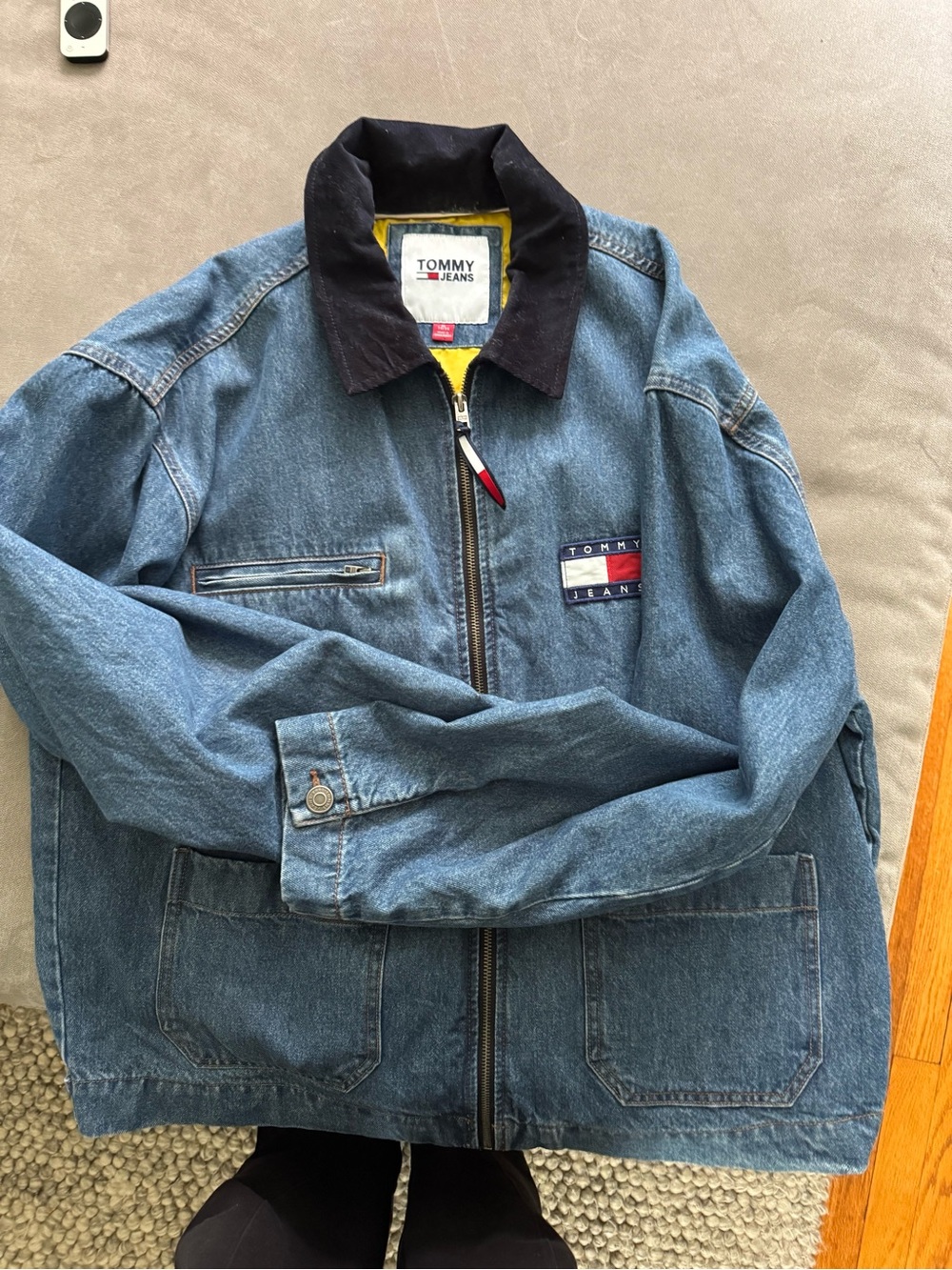 Tommy Hilfiger Denim Jacket with Contrast Collar
